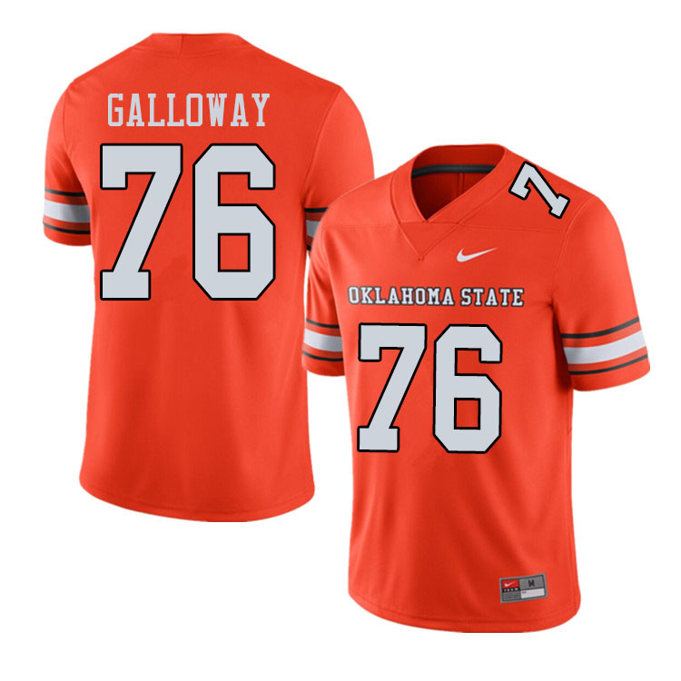 Men #76 Dylan Galloway Oklahoma State Cowboys College Football Jerseys Sale-Alternate Orange - Click Image to Close